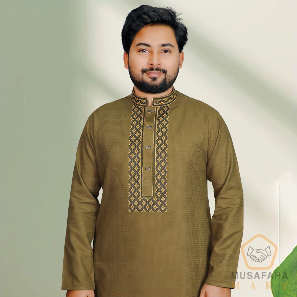 Olive Brown Color Panjabi