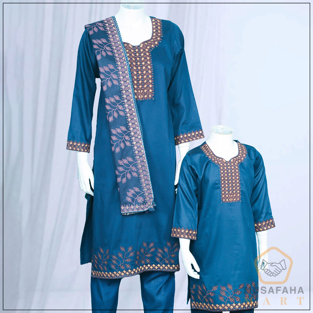Blue Color Three Piece/Two Piece