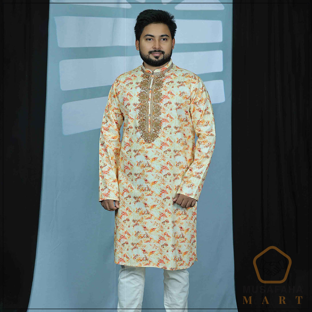 Soft, Reddish-Pink Color Panjabi
