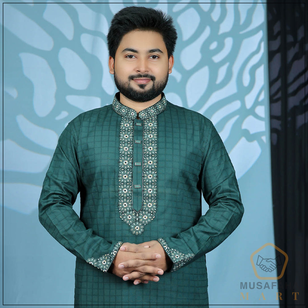 সী-গ্রীন কালার পাঞ্জাবী । Code  - 111